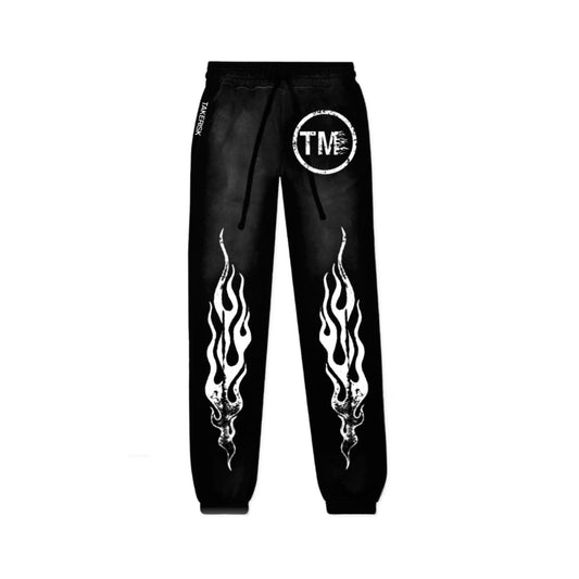 Cotton Black Risk Taker Sweats